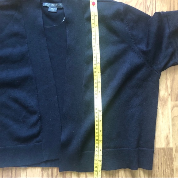 Black Shrug short sweater cardigan open front - Picture 3 of 5